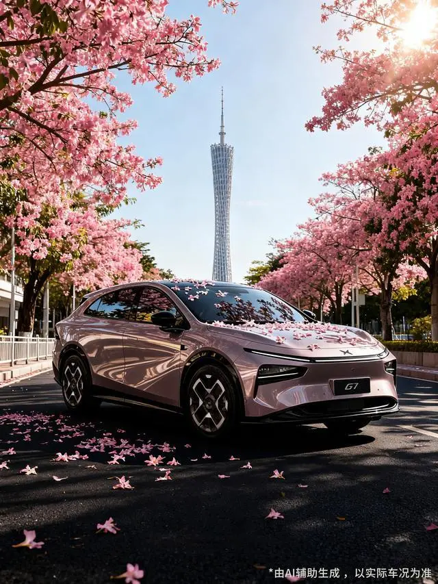 小鵬汽車今日宣布,小鵬 G7 官方改色上新“寵粉色”,并發布 AI 輔助生成海報